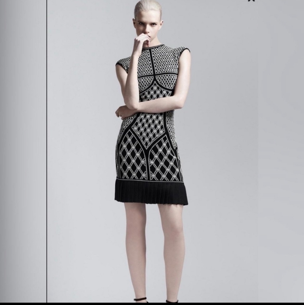 Alexander McQueen Jaquard Intarsia Dress